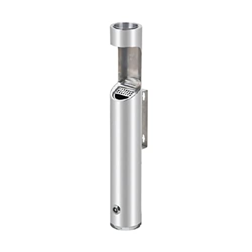 Wall Mounted Stainless Steel Cigar Ashtray for Outdoor Public Use - Large Capacity Commercial Cigarette Butts Container, Durable Smokers Outpost Solution