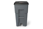 Rubbermaid Commercial Products Brute Rollout Trash Can, Gray, 65-Gallon