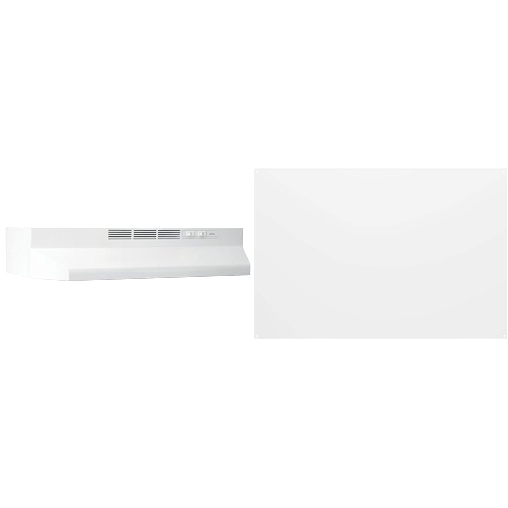 Broan-NuTone 413023 Ductless Range Hood Insert with Light, Exhaust Fan for Under Cabinet, 30-Inch, Black