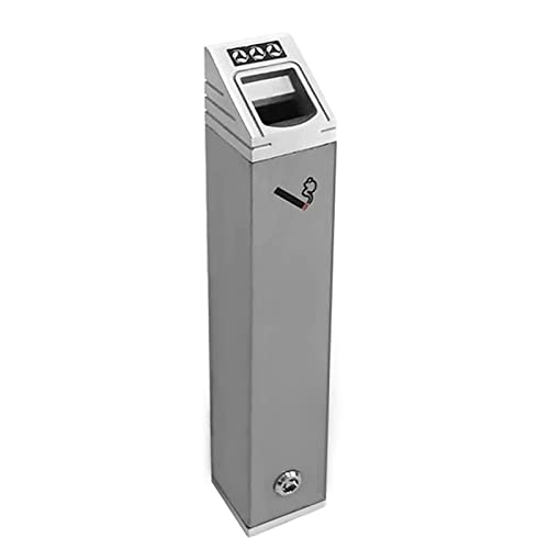 Wall-Mounted Stainless Steel Cigar Ashtray for Outdoor Public Spaces - Large Capacity Commercial Cigarette Butt Container, Durable Smokers Outpost Solution