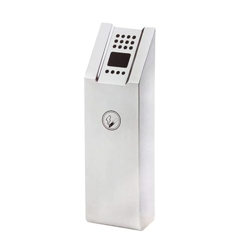 Wall Mounted Stainless Steel Cigar Ashtray for Outdoor Public Use - Large Capacity Commercial Cigarette Butts Container, Durable Smokers Outpost Solution