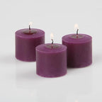 Set of 144 Richland Votive Candles Purple Unscented and 144 Clear Glass Eastland Votive Holders