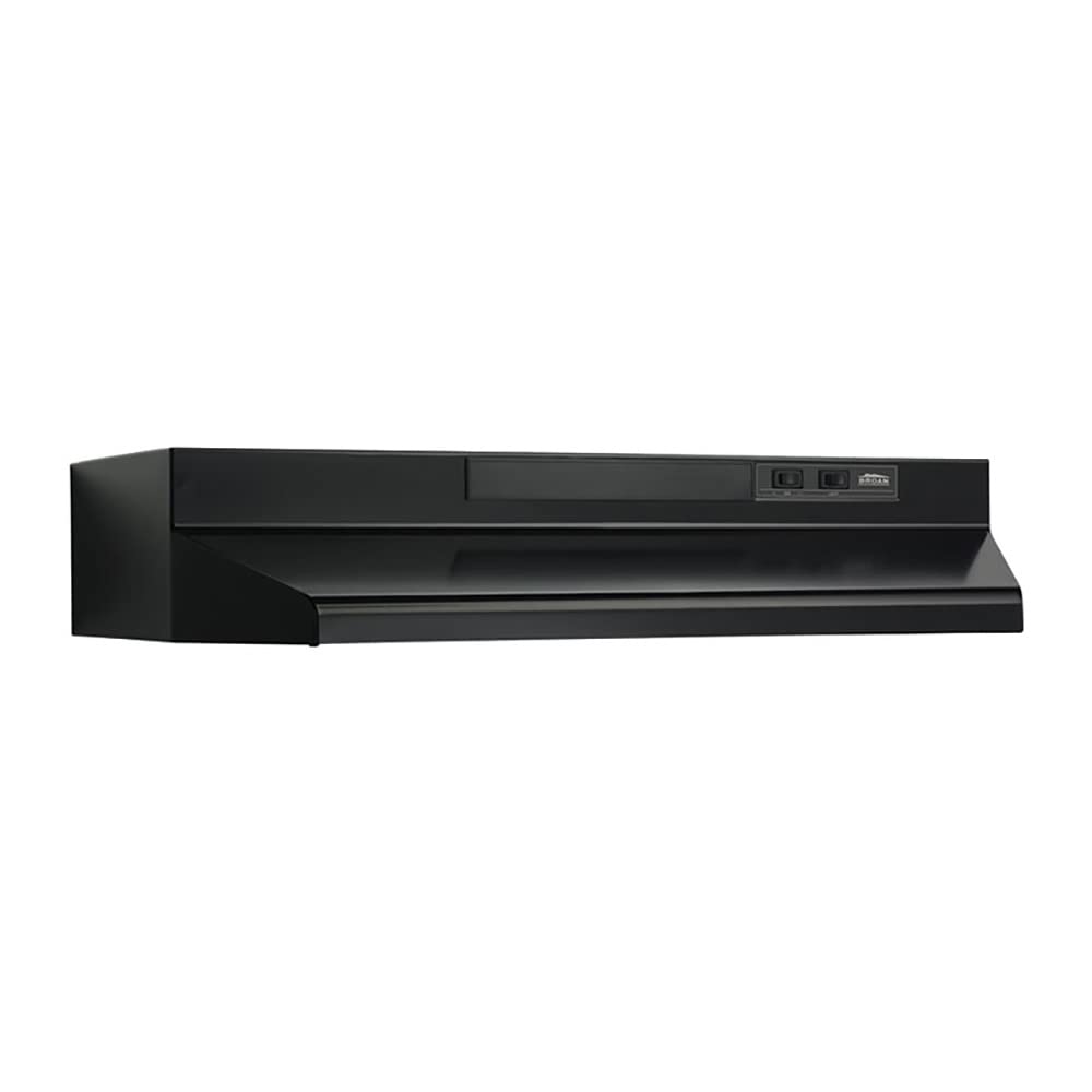Broan-NuTone F403011 Insert with Light, Exhaust Fan for Under Cabinet Two-Speed Four-Way Convertible Range Hood, 30-Inch, White on White