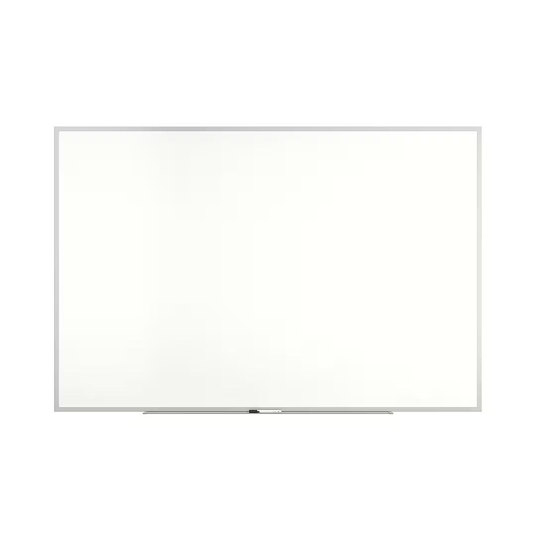 TRU RED Magnetic Steel Dry Erase Board, 5 ft x 3 ft, Black Frame