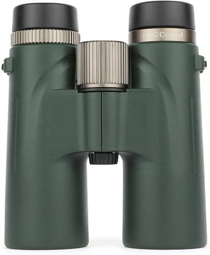c9 Binoculars 12x42， High-Power High-Definition Low-Light Night Vision Travel Photography Metal Focusing Binoculars (.Green.)