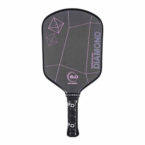 Six Zero Double Black Diamond Control Paddle, Raw Carbon