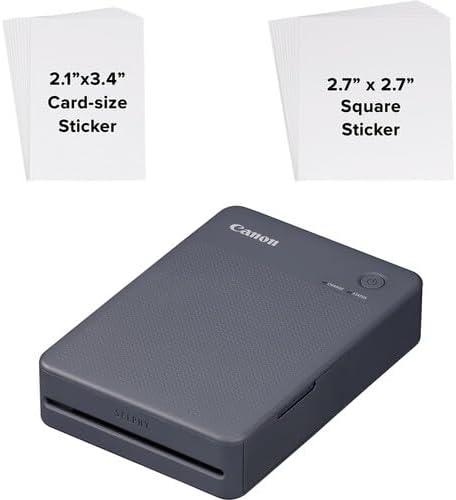 Canon SELPHY QX20 Wireless Compact Photo Printer (Gray) Bundle