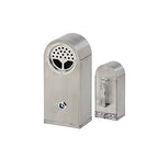 Wall-Mounted Stainless Steel Cigar Ashtray for Outdoor Public Spaces - Large Capacity Commercial Cigarette Butt Container, Durable Smokers Outpost Solution