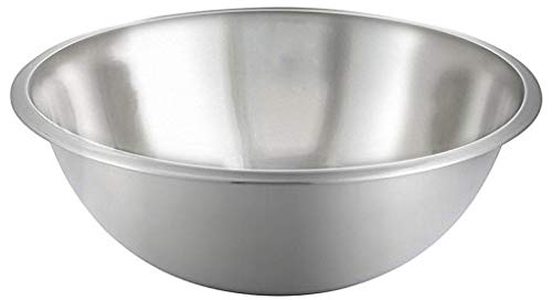 Tiger Chef Heavy Duty Mixing Bowl 16 Quart All-purpose Mixing Bowls for Home and Commercial Use - Best Prep Bowls for cake mixtures, dough’s, salads, pastas, dressings Stainless Steel - 4 Pack
