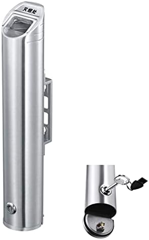 Wall Mounted Stainless Steel Cigar Ashtray for Outdoor Public Spaces - Large Capacity Commercial Cigarette Butts Container, Durable Smokers Outpost Ashtray