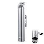 Commercial Wall-Mounted Stainless Steel Cigar Ashtray for Outdoor Public Spaces, Large Capacity Cigarette Butt Container, Durable Smokers Outpost Accessory