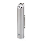 Commercial Wall-Mounted Stainless Steel Cigar Ashtray for Outdoor Public Spaces, Large Capacity Cigarette Butt Container, Durable Smokers Outpost Accessory