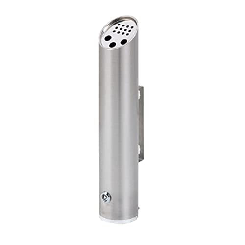 Wall Mounted Stainless Steel Cigar Ashtray - Large Capacity Commercial Cigarette Butt Container for Public Outdoor Spaces, Durable Smokers Outpost Solution