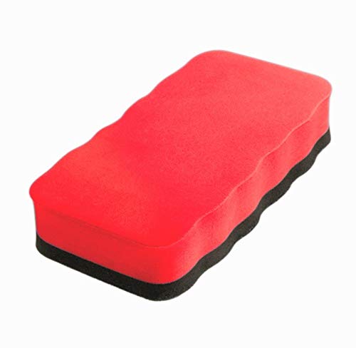 Dowling Magnets Case of 253 Magnetic Whiteboard Erasers: Solid Rectangle, Red Foam