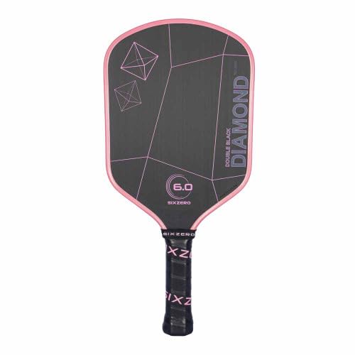 Six Zero Double Black Diamond Control Paddle, Raw Carbon