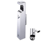 Commercial Wall-Mounted Stainless Steel Cigar Ashtray for Outdoor Public Spaces, Large Capacity Cigarette Butt Container, Durable Smokers Outpost Accessory