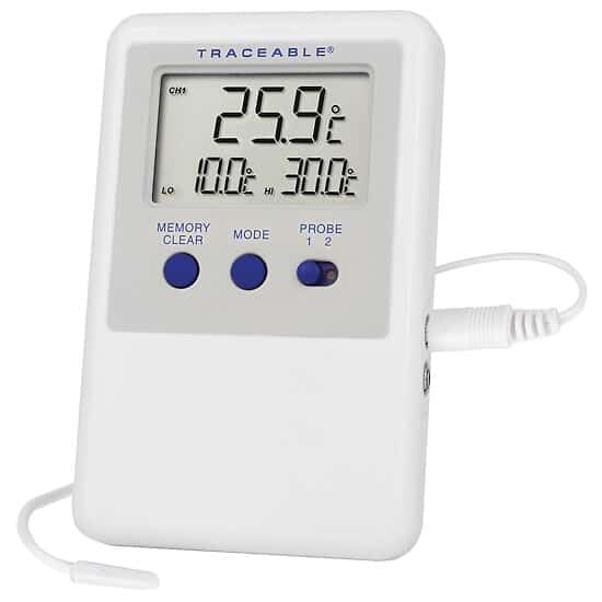 Traceable Ultra Calibrated Refrigerator/Freezer Thermometer (2 Bullet Probes)