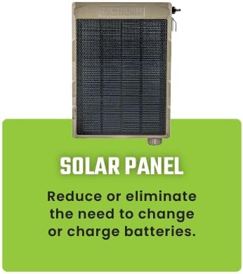 Tactacam Defend Solar Panel + Defend LiPo Battery Pack Bundle – Extended Power for Tactacam Defend Cameras – Outdoor Solar Charger with High-Capacity LiPo Battery – Weatherproof & Reliable