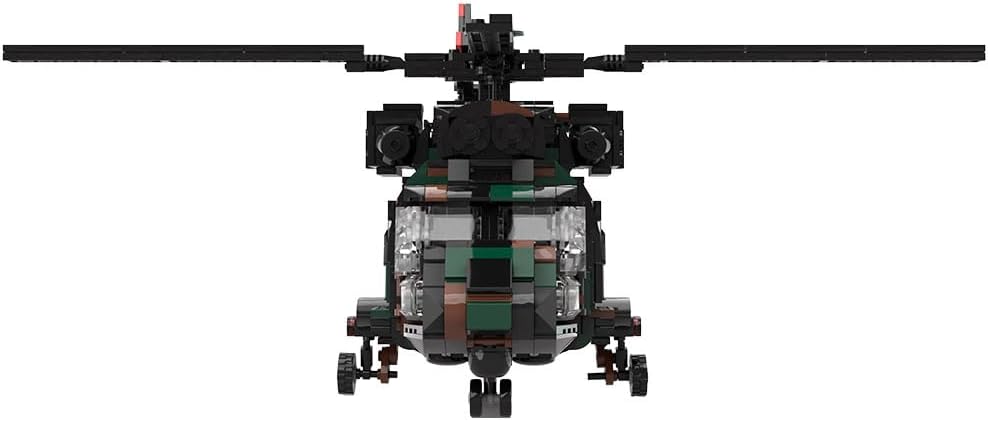 Kai KUH-1 Helicopter Building Set, DIY Assembly Model Assembly Building Blocks Set, MOC Tank Model for Teen Adults (1232PCS), 35.8 x 26 x 6.8cm, J03042FZN169P6