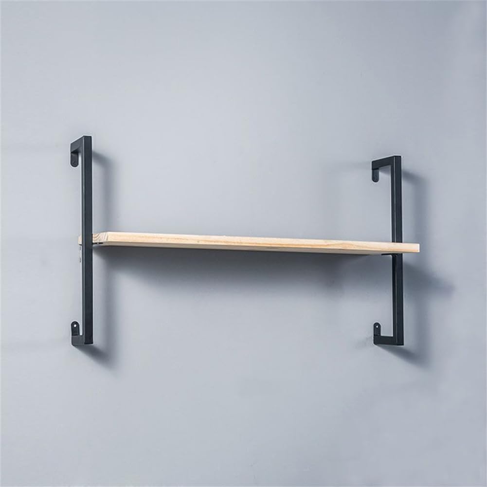 Industrial Wall Mounted Bookshelf Wall Shelf Rack Shoe Store Shoe Rack Wall-Mounted Bookshelf Wrought Iron Bag Rack Multi-Layer Clothing Store Decoration White Gold 31.5" L x 9.8" W x 29.9" H