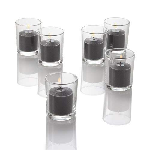 Set of 144 Richland Votive Candles Red Unscented and 144 Clear Glass Eastland Votive Holders