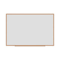 Universal Dry Erase Marker Board, Melamine, 72 x 48, Oak Wood Frame