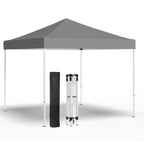 Shades 10x10 Pop Up Canopy, Heavy Duty Beach Tent with Carrying Bag for Easy Moving, Sun Shelter for Parties, Events, Camping, Outdoor Gazebo with 420D PU Coated Waterproof White Fabric
