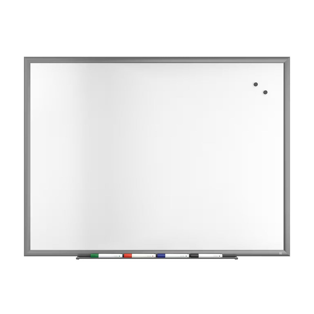 TRU RED Magnetic Steel Dry Erase Board, 5 ft x 3 ft, Black Frame