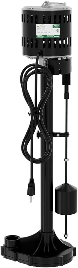 K2 Pumps SPP03301K 1/3 HP Thermoplastic Pedestal Sump Pump