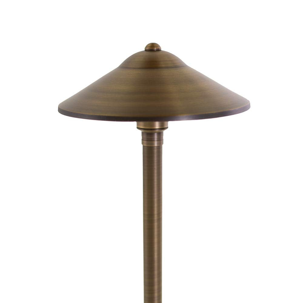 VOLT Max Spread 12V Solid Brass Path Light (25" Tall, 9" Shade), Bronze