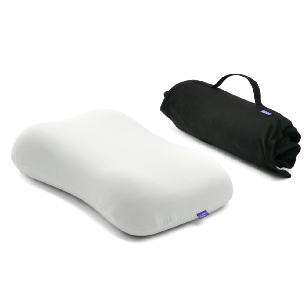 Cushion Lab Travel Deep Sleep Pillow – Compact Memory Foam Neck Pillow for Sleeping, Portable Pillow for Hotels, Camping, Side & Back Sleepers, On-the-Go – Wellness Green