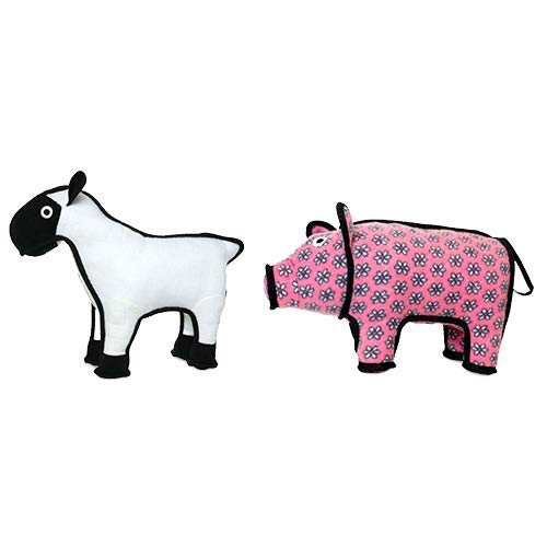 TUFFY® 2 Pack Medium Bull Ultra Durable Plush Dog Toys