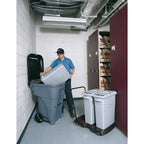 Rubbermaid Commercial Products Brute Rollout Trash Can, Gray, 65-Gallon
