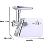 Electric Meat Grinder, Meat Mincer, Sausage Stuffer Maker, Food Grinder with Sausage, 3 Grinder Plates, Stainless Steel for Home Kitchen and Commercial Use