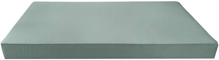 Prolinemax Style 3 - Mattress & Pillow Bolster Cushion for Outdoor Indoor Daybed Porch Swing Bed Piped Trim Twin Size AD002 | Covers ONLY |