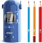 AFMAT Fully Automatic Pencil Sharpener, 2 Pack (Purple and Blue)