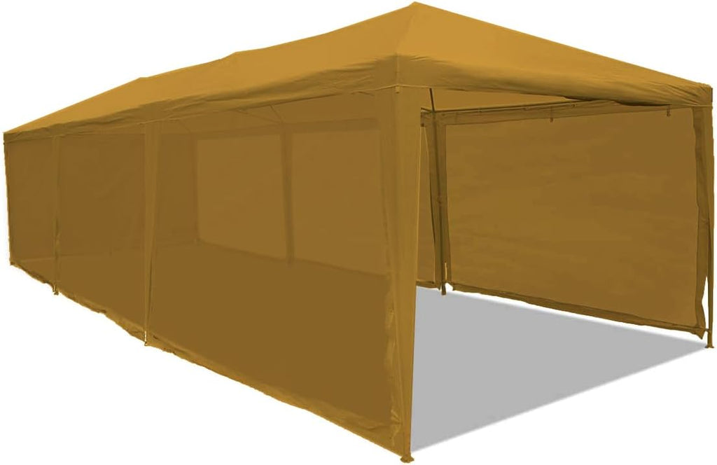 12'x20' Beige Tan Mesh Super Heavy Duty Mesh Tarp Net Sail Sun Shade Awning and Fence Screen Patio and Canopy Cover (Finished Size 11'.6 x 19'.6)