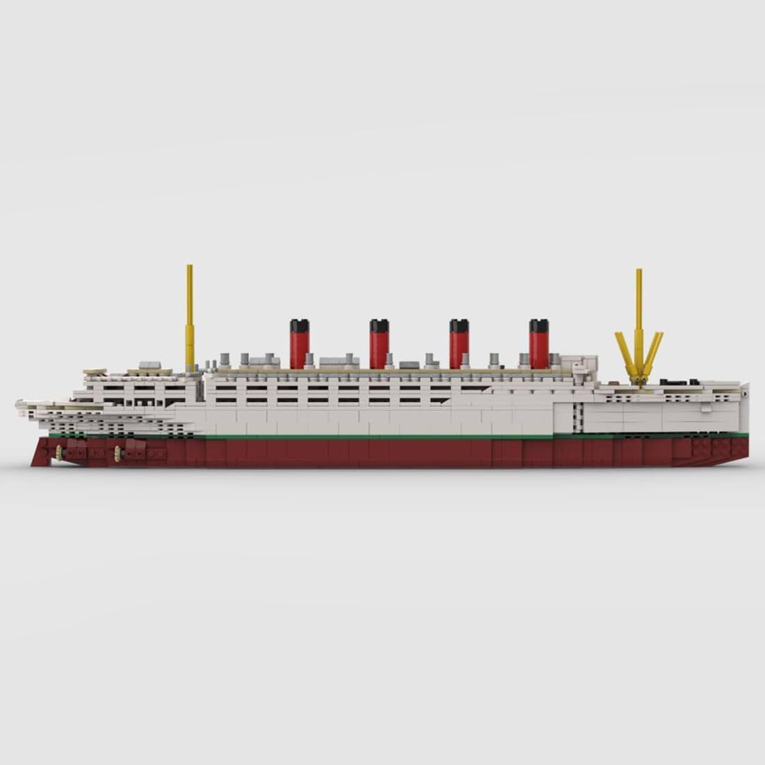 Cruise Ship Building Kit, 1/400 RMS Mauretania Large Cruise Ship Model Assembly Steamship Toy Sets, Creative MOC for Adults (1871PCS)