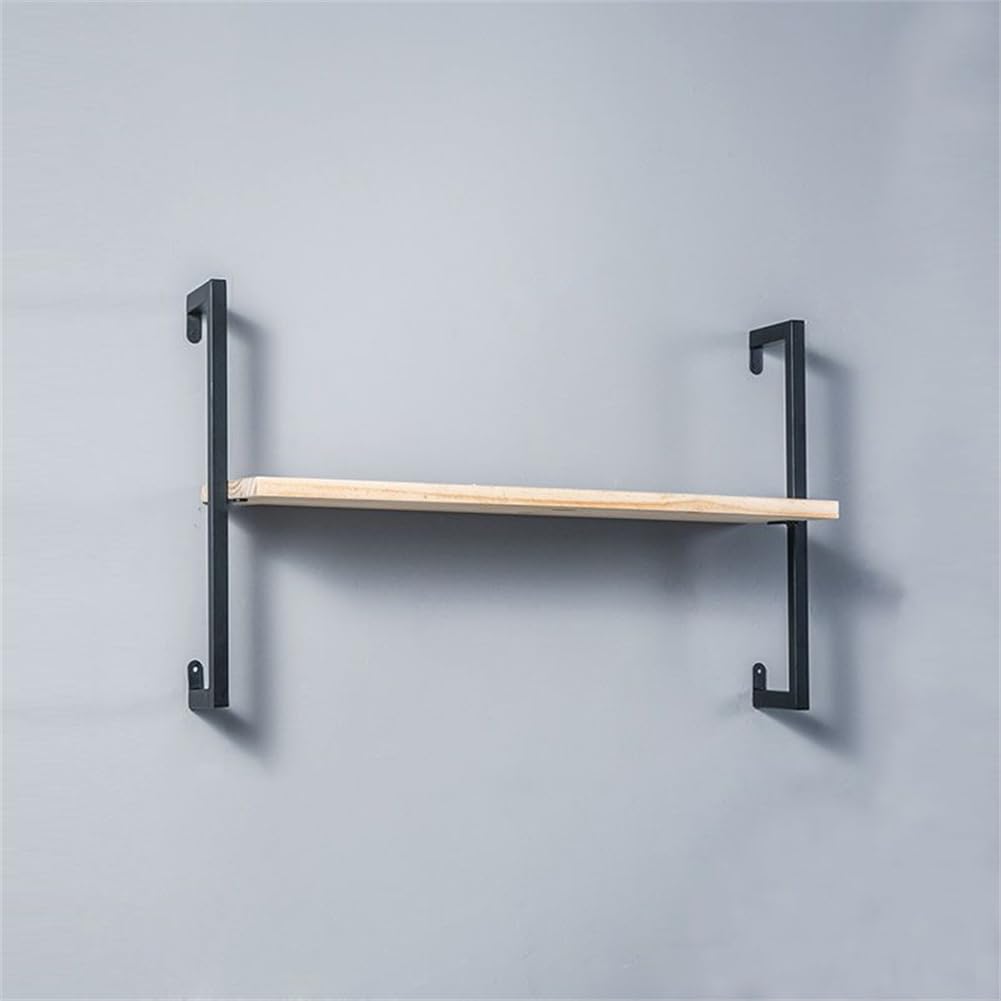 Industrial Wall Mounted Bookshelf Wall Shelf Rack Shoe Store Shoe Rack Wall-Mounted Bookshelf Wrought Iron Bag Rack Multi-Layer Clothing Store Decoration White Gold 31.5" L x 9.8" W x 29.9" H
