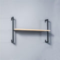 Industrial Wall Mounted Bookshelf Wall Shelf Rack Shoe Store Shoe Rack Wall-Mounted Bookshelf Wrought Iron Bag Rack Multi-Layer Clothing Store Decoration White Gold 31.5" L x 9.8" W x 29.9" H