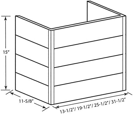 Castlewood Shiplap Trimmable Chimney Extension for 36" Wide Hood (15" High, Alder)