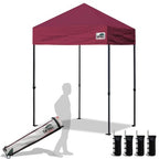 Eurmax USA 10x10ft Pop Up Canopy,Commercial Instant Tent for Outdoor Events,Patented No-Tip Rolling Storage Bag with 4 Sandbags,UV & Water Resistant,Heavy Duty Portable Shelter Gazebo,White