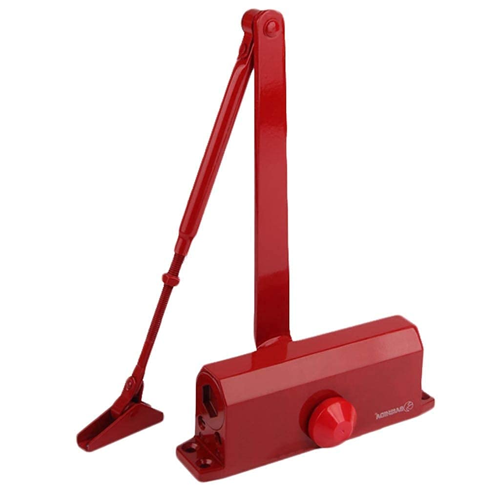 Automatic Door Closer, Spring Hydraulic Door Closure, Residential and Commercial Adjustable Spring Hydraulic Door Closer, 3 Colors (B)