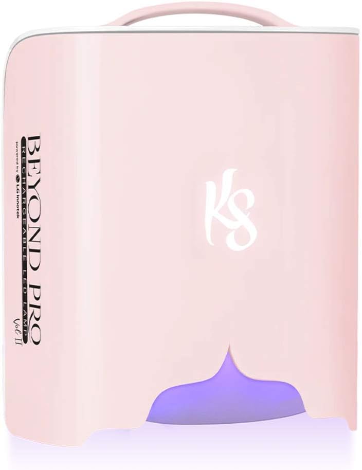 KIARA SKY Beyond Pro Vol. II - 48W Professional LED Nail Lamp | Cordless & Rechargeable with Automatic Sensor | Extended Battery Life for Gel Nail Polish | Pink