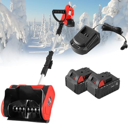 Electric Snow Shovel, Cordless Snow Blower,with 2 Battery, Small Snowplow,Outdoor Snow Clearing Tool,for School Roads