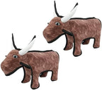 TUFFY® 2 Pack Medium Bull Ultra Durable Plush Dog Toys