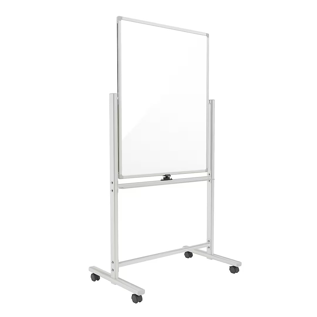 TRU RED Magnetic Mobile Dry Erase Board, 40x60 In, Double-Sided