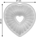 Tescoma - 622212 Delìcia Cake Tins with Heart Shaped Donut Mould, Ceramic, Dishwasher Safe, Red and White