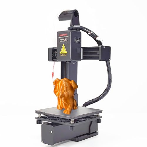 Small 3D Printer for Beginner, Frequency Division Multiplexing 3D Printer, High Accuracy Rapid Heating and Printing Compact 3D Printing Machine for Education (US Plug)