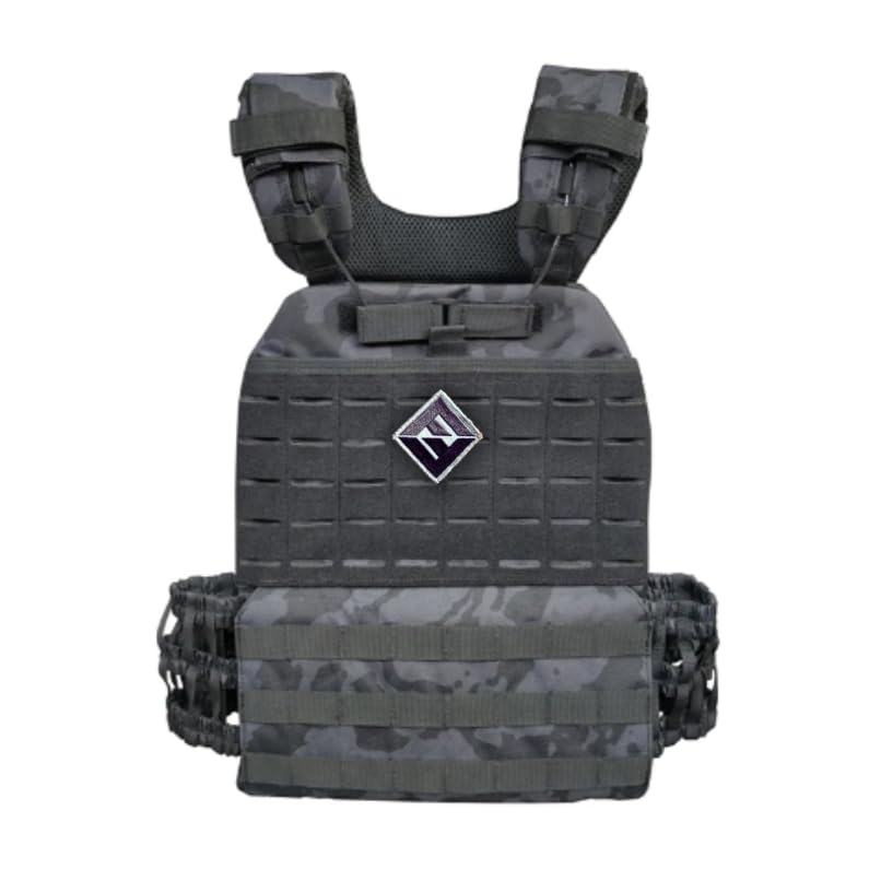 F&F STEEL Adjustable Weighted Vest & Plates - Strength, Edurance, Running, Hiking, Rucking, Fitness WODs